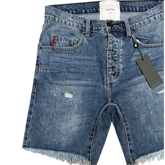 One Teaspoon Mr. Blacks Shorts Size 28 Men’s Frayed Distressed Denim Cutoffs - Picture 9 of 9